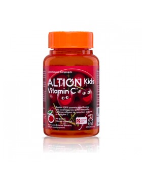 Altion Kids Vitamin C Συμπλήρωμα Διατροφής με 100% Φυσική Βιταμίνη C από Ασερόλα για Ενίσχυση του Ανοσοποιητικού Συστήματος - Γεύση Κεράσι, 60 ζελεδάκια