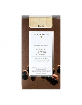 Korres Argan Oil Advanced Colorant Βαφή Μαλλιών Χωρίς Αμμωνία 10.0 Ξανθό Πλατίνας Φυσικό 50ml