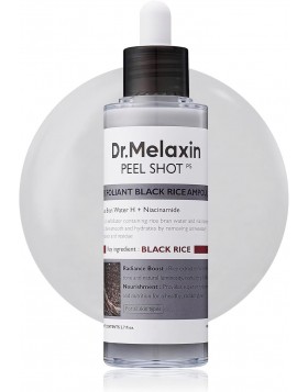 Dr.Melaxin Peel Shot Exfoliating Black Rice Ampoule 80ml – Απολεπιστικός Ορός Προσώπου με Μαύρο Ρύζι για Λάμψη & Καθαρισμό Πόρων