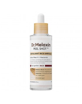 Dr.Melaxin Peel Shot Exfoliating White Rice Ampoule – Απολεπιστικός Ορός Προσώπου με Ρύζι για Λάμψη, Λείανση και Καθαρισμό Πόρων