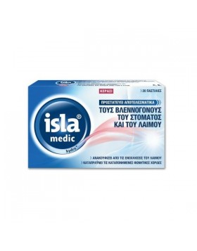 Isla Medic Voice Παστίλιες για Στοματικό & Λαιμικό Βλεννογόνο 20τμχ