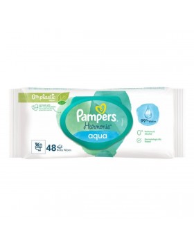 Pampers Harmonie Aqua Baby Wipes Μωρομάντηλα 48τεμ