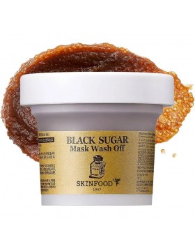 Skinfood Black Sugar Mask Wash Off - Απολεπιστική Μάσκα Προσώπου με Μαύρη Ζάχαρη 120g