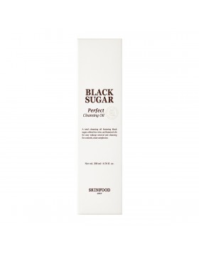 Skinfood Black Sugar Perfect Cleansing Oil 200ml – Καθαριστικό Λάδι Προσώπου με Μαύρη Ζάχαρη για Βαθύ Καθαρισμό & Λάμψη