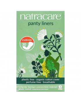 Natracare Σερβιετάκια Ανατομικά 30τμχ – Οργανικά Pantyliners με Φυσικό Βαμβάκι για Καθημερινή Προστασία