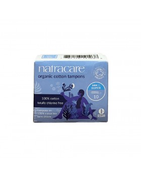 Natracare Ταμπόν Για Μεγάλη Ροή 10τμχ – Οργανικά Tampons από Βαμβάκι Χωρίς Χημικά