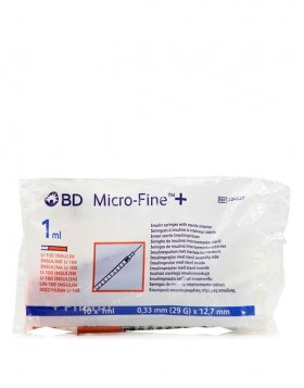 BD Micro-Fine+ Σύριγγες Ινσουλίνης 1ml 29G 12.7mm Αποστειρωμένες 10 Τεμάχια