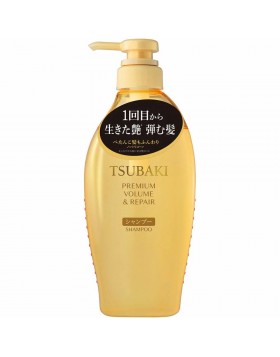 Shiseido Tsubaki Premium Volume & Repair Shampoo 450ml – Σαμπουάν Όγκου & Επανόρθωσης για Αδύναμα και Λεπτά Μαλλιά