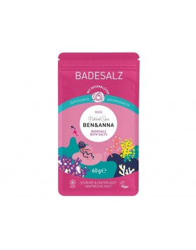 Badesalz Ben & Anna Rose Bath Salts Sachet 60g – Φυσικό Αλάτι Μπάνιου με Τριαντάφυλλο για Χαλάρωση & Ενυδάτωση