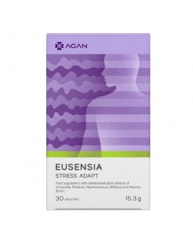 Agan Eusensia Stress Adapt 30caps για Άγχος, Στρες & Πνευματική Κόπωση με Ashwagandha, Rhodiola & Βιταμίνη C
