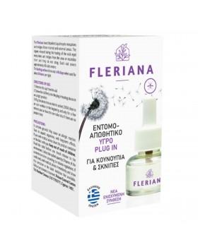 Fleriana Plugin 100% Φυσικό Εντομοαπωθητικό Υγρό Plugin 30ml με Αιθέρια Έλαια για Κουνούπια