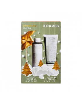 Korres Spread Joy Mint Tea Σετ Αφρόλουτρο 250ml & Γαλάκτωμα Σώματος 200ml με Άρωμα Πράσινου Τσαγιού