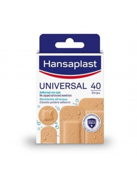 Hansaplast Universal Water Resistant Αδιάβροχα Αυτοκόλλητα Επιθέματα 4 Μεγεθών 40τμχ.