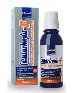 Intermed Chlorhexil-F Mouthwash Στοματικό Διάλυμα 250 ml – Καθημερινή Αντιμικροβιακή Προστασία με Φθόριο