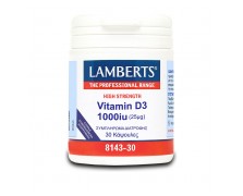 Lamberts Vitamin D3 1000 IU (25μg) – 30 Κάψουλες Υψηλής Απορρόφησης