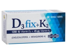 Uni-pharma D3 Fix 1200IU + K2 45μg 60δισκία