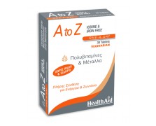Health Aid A to Z - Iodine & Iron Free 30tabs