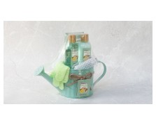 Pokhara Bath Gift Set Ginger Lemon – Κρέμα Σώματος, Αφρόλουτρο, Άλατα, Σφουγγάρι & Γάντι | Αναζωογονητικό Spa Δώρο