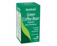 Health Aid Green Coffee Bean Extract 60 Caps – Συμπλήρωμα με Εκχύλισμα Πράσινου Καφέ & Χρώμιο για Υγιή Μεταβολισμό