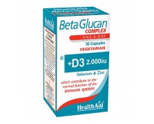Health Aid BetaGlucan Complex Συμπλήρωμα για την Ενίσχυση του Ανοσοποιητικού 30 φυτικές κάψουλες