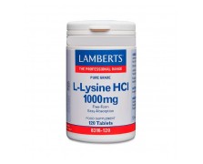 Lamberts L‑Lysine HCL 1000 mg – 120 Tabs | Απαραίτητο Αμινοξύ για Κολλαγόνο & Απορρόφηση