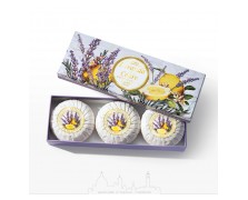 Saponificio Fiorentino Lavender & Cedar – Σετ 3 φυτικά σαπούνια 100g με άρωμα λεβάντας και κέδρου για χαλαρωτική περιποίηση