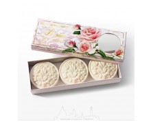 Saponificio Fiorentino Rose Blossom – Σετ 3 φυτικά σαπούνια 125g με άρωμα ανθών τριανταφυλλιάς για απαλή και αρωματική φροντίδα