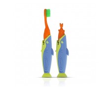 Pierrot Sharky Dental Soft Οδοντόβουρτσα Παιδική 2-8 Ετών Καρχαρίας με Βεντούζα
