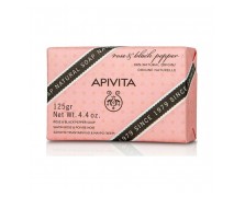 Apivita Natural Soap Σαπούνι με Τριαντάφυλλο & Μαύρο Πιπέρι για Τοπικό πάχος & κυτταρίτιδα 125gr