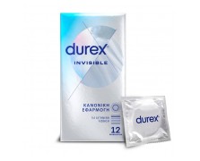 Durex Προφυλακτικά Εξαιρετικά Λεπτά Invisible Κανονική Εφαρμογή 12τεμ