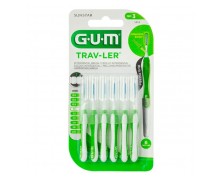 GUM Trav-ler 1414 – Μεσοδόντια Βουρτσάκια 1.1mm Πράσινα, 6τεμ