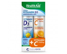 Health Aid Combo Pack Vitamin D3 & C – 20eff + 20eff- Ενίσχυση Ανοσίας