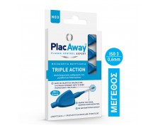 Plac Away Triple Action Μεσοδόντια Βουρτσάκια 0.6mm, ISO 3, Μπλε, 6τεμ