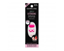 Dashing Diva Glaze Extensions Flexible Gel Strips Short Squoval Kit 30 Nails Ημιμόνιμα Gel Extensions Νυχιών LED Light Needed