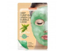 Purederm Μάσκα Καθαρισμού με Οξυγόνο Green Tea & Superfoods 20ml – Bubble Mask Προσώπου για Βαθύ Καθαρισμό