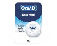 Oral-B Essential Floss Κηρωμένο Οδοντικό Νήμα Χωρίς Γεύση 50m για Αποτελεσματικό Καθαρισμό Μεσοδοντίων Διαστημάτων