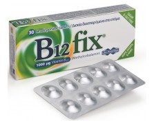 UNI-PHARMA B12 Fix 1000μg - Βιταμίνη Β12 30 Ταμπλέτες
