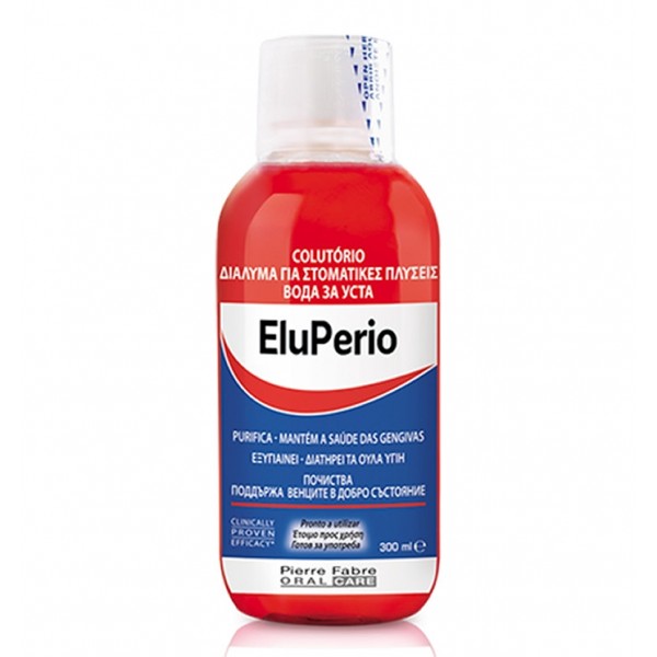 Elgydium EluPerio 0,12% στοματικό διάλυμα 300ml κατά της πλάκας & ουλίτιδας  
EluPerio mouthwash alcohol‑free 0.12% chlorhexidine 300ml gum protection
