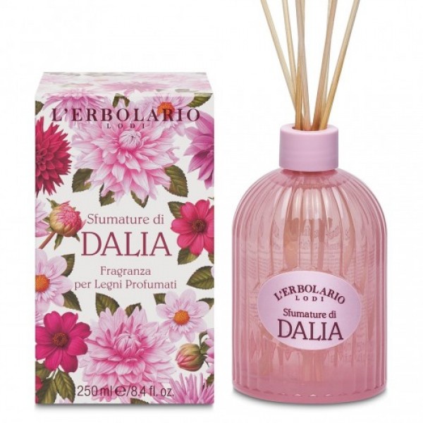 L’Erbolario Sfumature di Dalia αρωματικό χώρου 250ml με ξύλινα στικ
