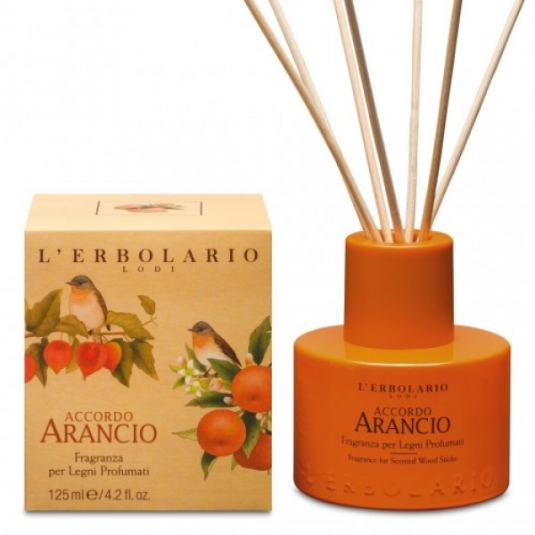 L'Erbolario Arancio Αρωματικό Χώρου με Ξύλινα Στικ 125ml — Φυσικό άρωμα πορτοκαλιού για το σπίτι