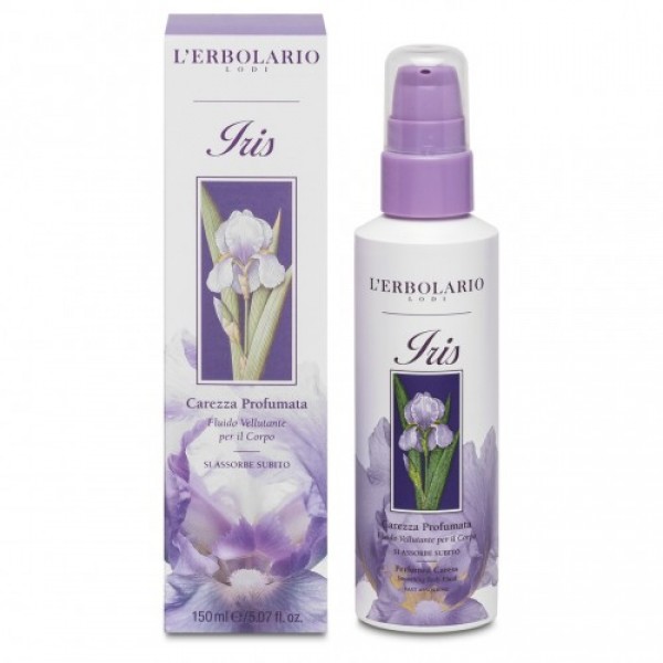 «L’Erbolario Iris Carezza Profumata Υγρό Τάλκ 150 ml – ενυδατική και αρωματική περιποίηση σώματος με νότες ίριδας.»