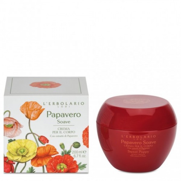 L'Erbolario Papavero κρέμα σώματος 200ml – ενυδάτωση & άρωμα παπαρούνας για απαλή και αρωματισμένη επιδερμίδα.