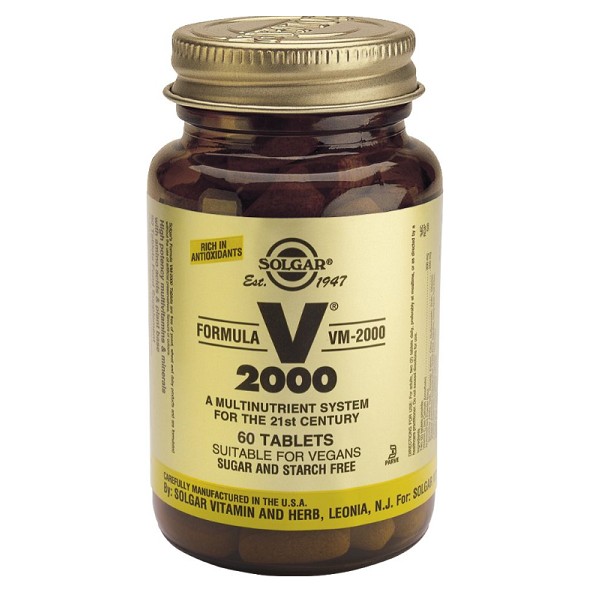Solgar VM-2000 60 ταμπλέτες – Πολυβιταμίνη για ενέργεια, ανοσία & φυσική αντοχή με πλήρη σύνθεση