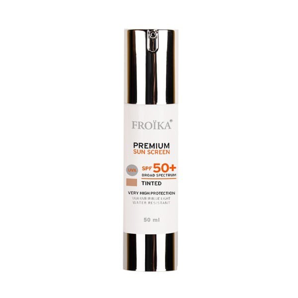 Froika Premium Sun Screen SPF50+ Tinted 50ml – αντηλιακή κρέμα προσώπου με χρώμα, SPF50+, ενυδάτωση και προστασία UVA/UVB