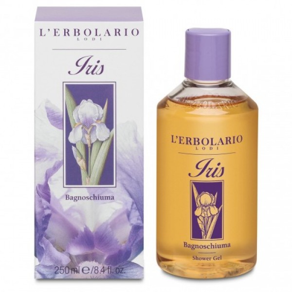 L'Erbolario Iris Αφρόλουτρο 250ml με πολυτελές άρωμα ίριδας και απαλή, κρεμώδη σύνθεση.