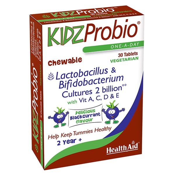 HealthAid Kidz Probio 30 Chewable Tablets παιδικά προβιοτικά με βιταμίνες A C D E

HealthAid Kidz Probio προβιοτικά για παιδιά 30 μασώμενα δισκία

Προβιοτικά HealthAid Kidz Probio για εντερική χλωρίδα παιδιών

HealthAid Kidz Probio 2 Billion Probiotics for Kids

Παιδικό συμπλήρωμα προβιοτικών HealthAid Kidz Probio Blackcurrant Flavour