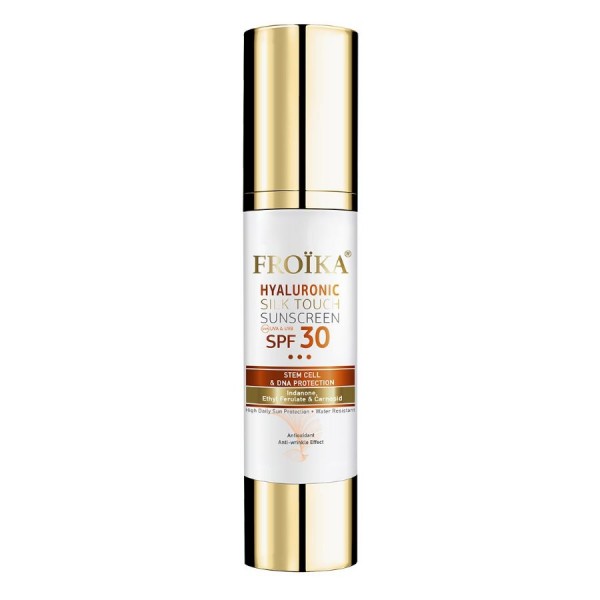 Froika Hyaluronic Silk Touch Sunscreen SPF30 50ml – αντηλιακή κρέμα προσώπου με υαλουρονικό και αντιγήρανση