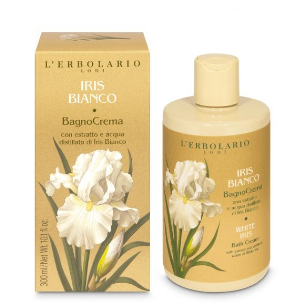 L'Erbolario Iris Bianco Αφρόλουτρο 300ml – Καθαριστικό σώματος με άρωμα λευκής ίριδας και απαλή σύνθεση