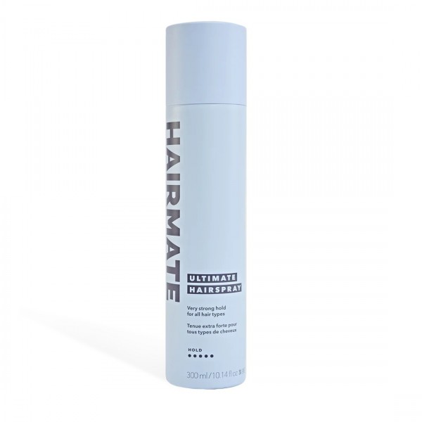 Hairmate Ultimate Hairspray 300 ml, λακ με εξαιρετικά δυνατό και διαρκές κράτημα για όλους τους τύπους μαλλιών, χωρίς σιλικόνες ή parabens, στεγνώνει γρήγορα.
