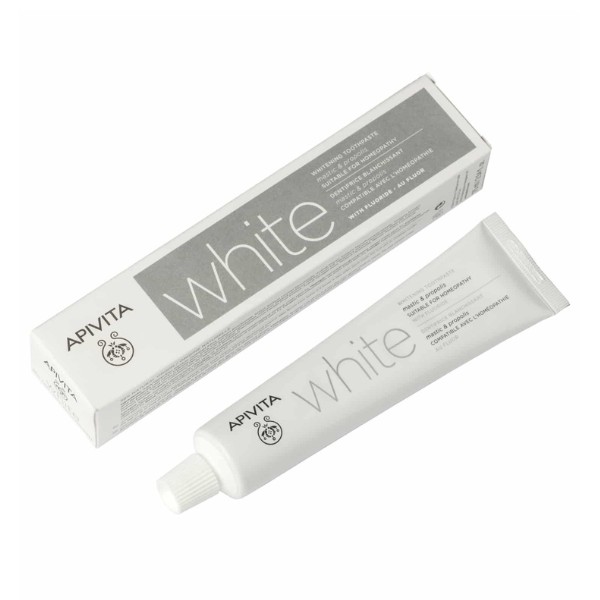 Apivita White Λευκαντική Οδοντόκρεμα με φυσική μαστίχα Χίου, 75ml